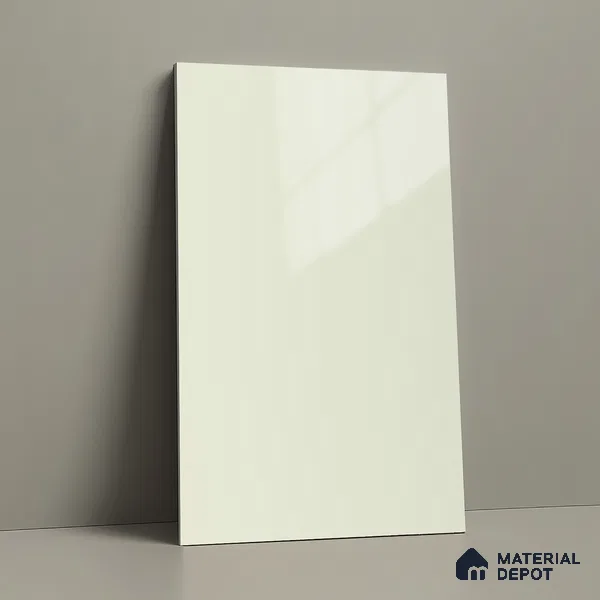 LM 01518 Frosty White 8 ft x 4 ft High Gloss Finish Decorative Laminate - 1 mm  | Suitable for Living Room, Kitchen, Office