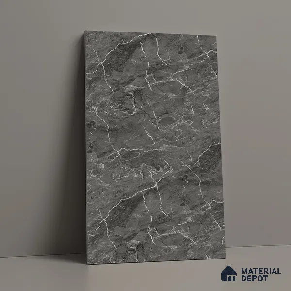 Grey Marble Look LM 18811 8 ft x 4 ft Texture Finish Decorative Laminate - 1 mm | Suitable for TV Unit, Wardrobe, Kitchen Cabinets