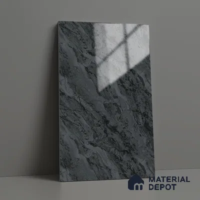 Grey Marble Look LM 18817 8 ft x 4 ft Texture Finish Decorative Laminate - 1 mm | Suitable for TV Unit, Wardrobe, Kitchen Cabinets