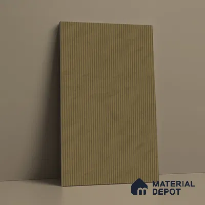 Hazelnut Brown Fluted Solid Color Look LM 19181 Hazelnut 8 ft x 4 ft Texture Finish Decorative Laminate - 1 mm | Suitable for TV Unit, Wardrobe, Kitchen Cabinets