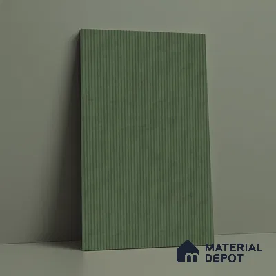 Minty Green Fluted Solid Color Look LM 19182 Minty 8 ft x 4 ft Texture Finish Decorative Laminate - 1 mm | Suitable for TV Unit, Wardrobe, Kitchen Cabinets
