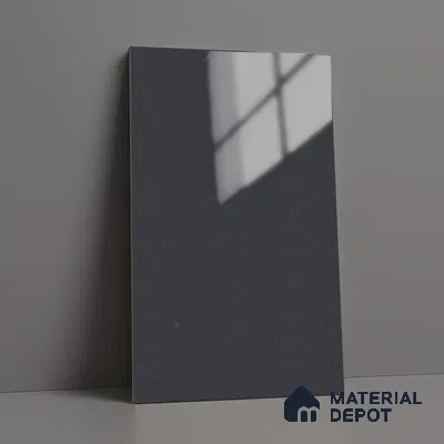 Metallic Look LM 19194 Metallic Grey 8 ft x 4 ft Glossy Finish Decorative Laminate - 1 mm | Suitable for TV Unit, Wardrobe, Kitchen Cabinets