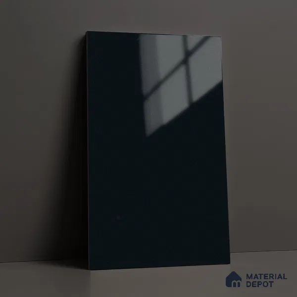 Metallic Look LM 19195 Metallic Blue 8 ft x 4 ft Glossy Finish Decorative Laminate - 1 mm | Suitable for TV Unit, Wardrobe, Kitchen Cabinets