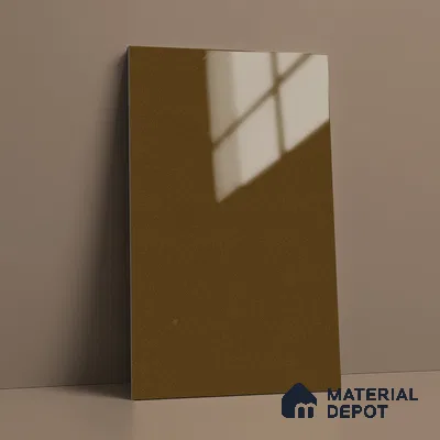 Metallic Look LM 19199 Metallic Gold 8 ft x 4 ft Glossy Finish Decorative Laminate - 1 mm | Suitable for TV Unit, Wardrobe, Kitchen Cabinets