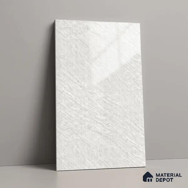 Marble Look LM 19201 Volkas Marble 8 ft x 4 ft Glossy Finish Decorative Laminate - 1 mm | Suitable for TV Unit, Wardrobe, Kitchen Cabinets