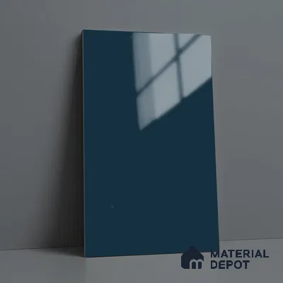 Solid Colors Look LM 19210 Teal 8 ft x 4 ft Glossy Finish Decorative Laminate - 1 mm | Suitable for Living Room, Kitchen, Office