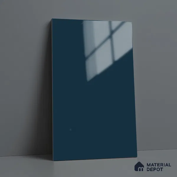 Solid Colors Look LM 19210 Teal 8 ft x 4 ft Glossy Finish Decorative Laminate - 1 mm | Suitable for Living Room, Kitchen, Office