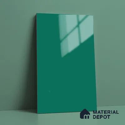 Solid Colors Look LM 19211 Turquoise 8 ft x 4 ft Glossy Finish Decorative Laminate - 1 mm | Suitable for Living Room, Kitchen, Office