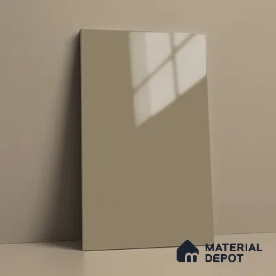 Solid Colors Look LM 19213 Caramel 8 ft x 4 ft Glossy Finish Decorative Laminate - 1 mm | Suitable for Living Room, Kitchen, Office