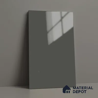 Solid Colors Look LM 19216 Stone Grey 8 ft x 4 ft Glossy Finish Decorative Laminate - 1 mm | Suitable for Living Room, Kitchen, Office