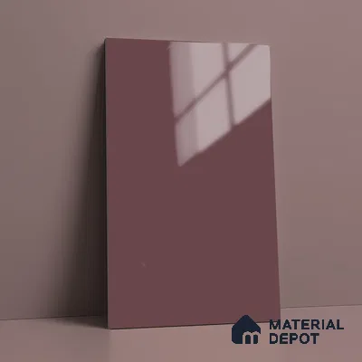 Solid Colors Look LM 19223 Rouge 8 ft x 4 ft Glossy Finish Decorative Laminate - 1 mm | Suitable for Living Room, Kitchen, Office