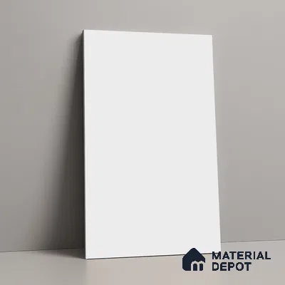Solid Colors Look LM 19224 Super White 8 ft x 4 ft Matte Finish Decorative Laminate - 1 mm | Suitable for Living Room, Kitchen, Office