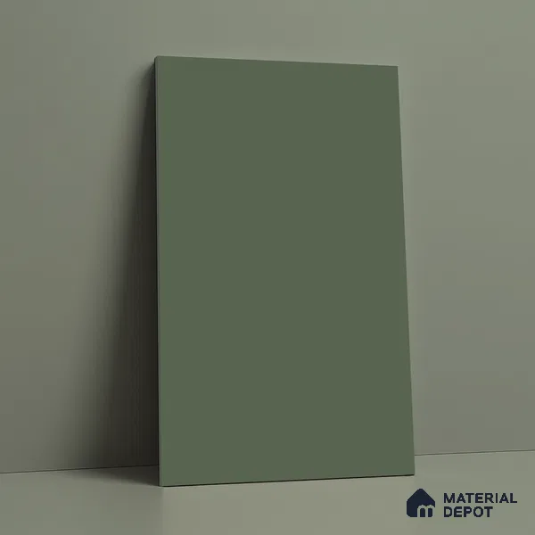 Solid Colors Look LM 19237 Fossile Green 8 ft x 4 ft Matte Finish Decorative Laminate - 1 mm | Suitable for Living Room, Kitchen, Office