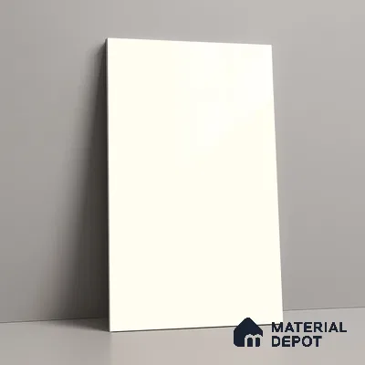 Solid Colors Look LM 19247 Frosty White 8 ft x 4 ft Glossy Finish Decorative Laminate - 1 mm | Suitable for Living Room, Kitchen, Office