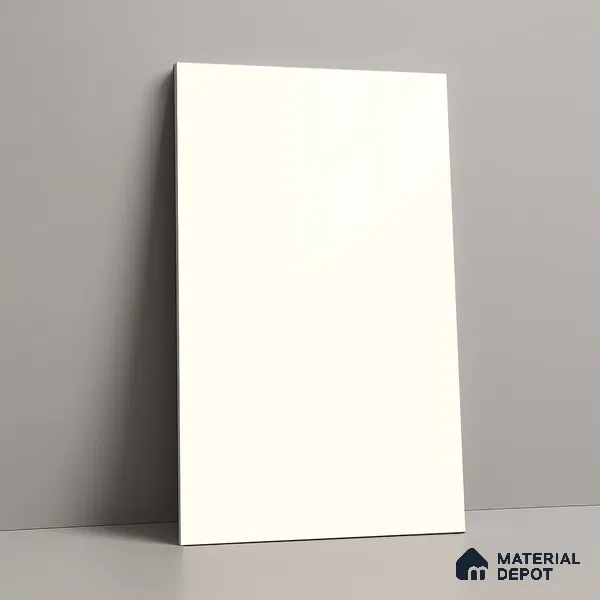 Solid Colors Look LM 19247 Frosty White 8 ft x 4 ft Glossy Finish Decorative Laminate - 1 mm | Suitable for Living Room, Kitchen, Office