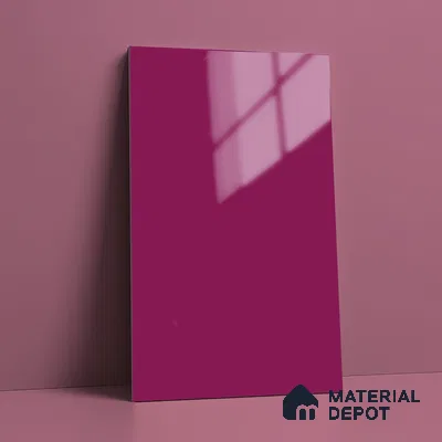 Solid Colors Look LM 19254 Bubble Gum Pink 8 ft x 4 ft Glossy Finish Decorative Laminate - 1 mm | Suitable for Living Room, Kitchen, Office