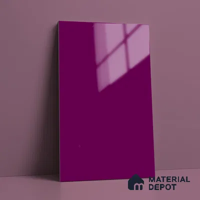 Solid Colors Look LM 19255 Hot Pink 8 ft x 4 ft Glossy Finish Decorative Laminate - 1 mm | Suitable for Living Room, Kitchen, Office