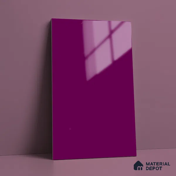 Solid Colors Look LM 19255 Hot Pink 8 ft x 4 ft Glossy Finish Decorative Laminate - 1 mm | Suitable for Living Room, Kitchen, Office