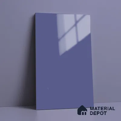 Solid Colors Look LM 19258 Arctic Blue 8 ft x 4 ft Glossy Finish Decorative Laminate - 1 mm | Suitable for Living Room, Kitchen, Office