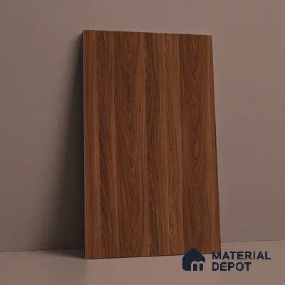 Wooden Look LM 19271 Polished Walnut 8 ft x 4 ft Texture Finish Decorative Laminate - 1 mm | Suitable for TV Unit, Wardrobe, Kitchen Cabinets