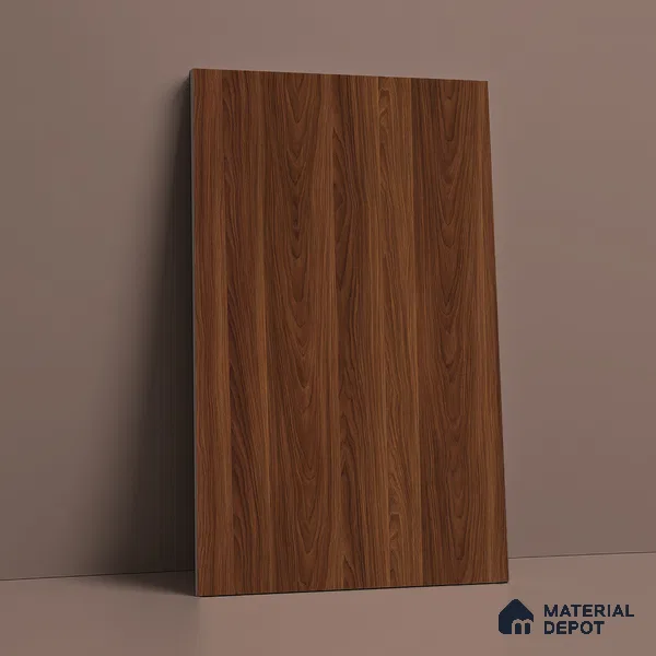 Wooden Look LM 19271 Polished Walnut 8 ft x 4 ft Texture Finish Decorative Laminate - 1 mm | Suitable for TV Unit, Wardrobe, Kitchen Cabinets