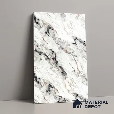 Stone Look LM 19279 Venetian Carrara 8 ft x 4 ft Glossy Finish Decorative Laminate - 1 mm | Suitable for TV Unit, Wardrobe, Kitchen Cabinets