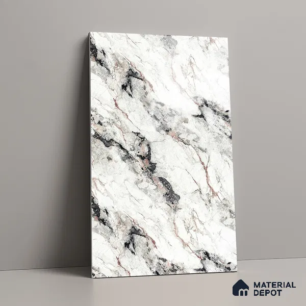 Stone Look LM 19279 Venetian Carrara 8 ft x 4 ft Glossy Finish Decorative Laminate - 1 mm | Suitable for TV Unit, Wardrobe, Kitchen Cabinets