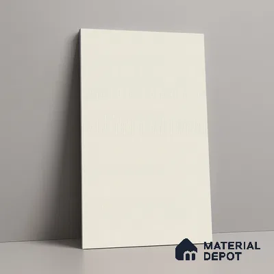 Light Beige Fluted Solid Color Look LM 19292 Metallic White 8 ft x 4 ft Texture Finish Decorative Laminate - 1 mm | Suitable for TV Unit, Wardrobe, Kitchen Cabinets