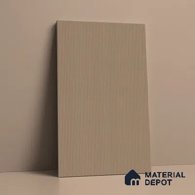 Metallic Beige Brown Fluted Solid Color Look LM 19293 Metallic Beige 8 ft x 4 ft Texture Finish Decorative Laminate - 1 mm | Suitable for TV Unit, Wardrobe, Kitchen Cabinets