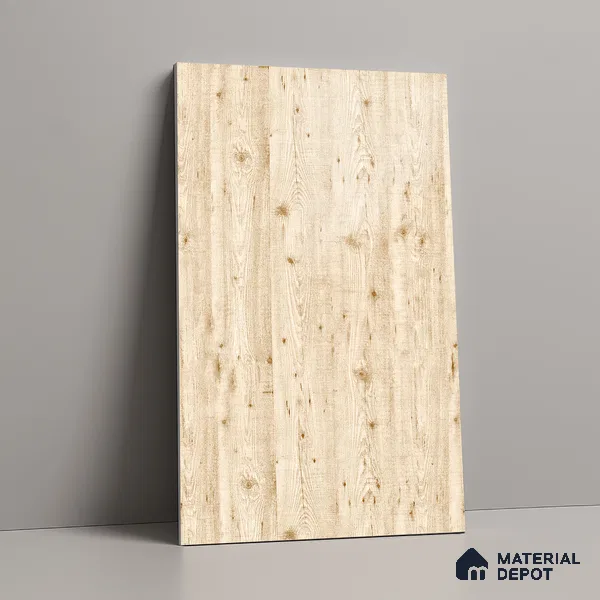 Wooden Look LM 19331 White Tyrol Pine 8 ft x 4 ft Texture Finish Decorative Laminate - 1 mm | Suitable for TV Unit, Wardrobe, Kitchen Cabinets