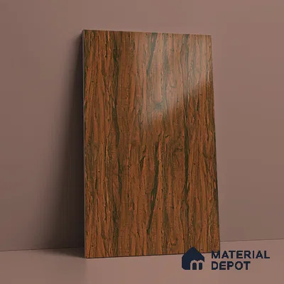 Wooden Look LM 19332 Tropical Wood 8 ft x 4 ft Texture Finish Decorative Laminate - 1 mm | Suitable for TV Unit, Wardrobe, Kitchen Cabinets