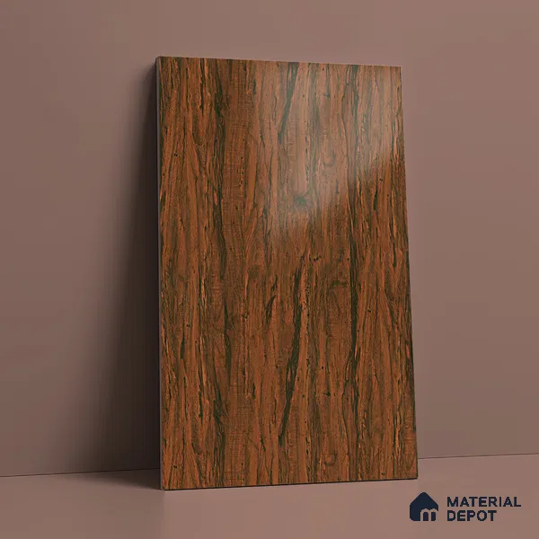 Wooden Look LM 19332 Tropical Wood 8 ft x 4 ft Texture Finish Decorative Laminate - 1 mm | Suitable for TV Unit, Wardrobe, Kitchen Cabinets