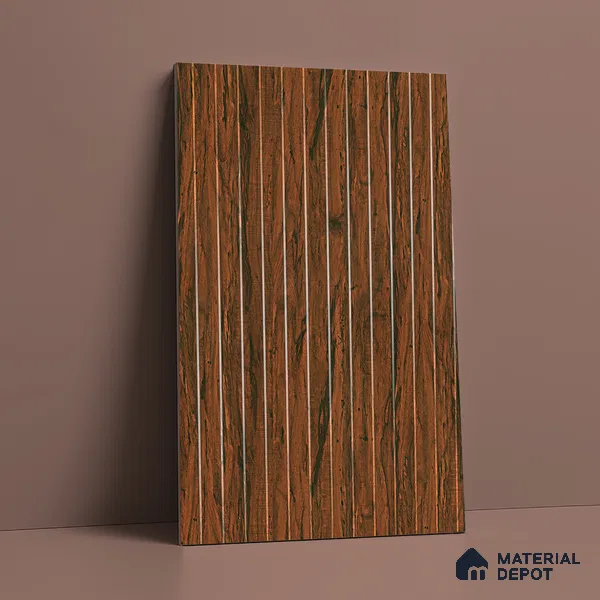 Wooden Look LM 19338 Tropical Wood 8 ft x 4 ft Texture Finish Decorative Laminate - 1 mm | Suitable for TV Unit, Wardrobe, Kitchen Cabinets