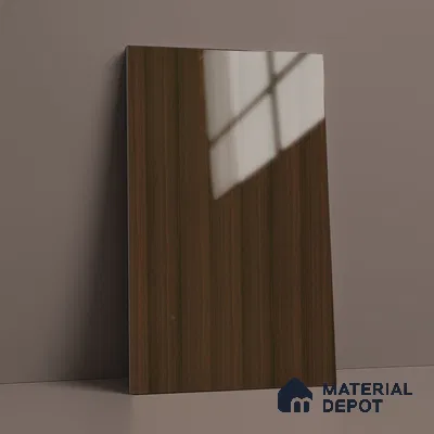 Wooden Look LM 19347 Wales Walnut 8 ft x 4 ft Glossy Finish Decorative Laminate - 1 mm | Suitable for TV Unit, Wardrobe, Kitchen Cabinets
