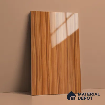 Wooden Look LM 19349 Waterloo Walnut 8 ft x 4 ft Glossy Finish Decorative Laminate - 1 mm | Suitable for TV Unit, Wardrobe, Kitchen Cabinets