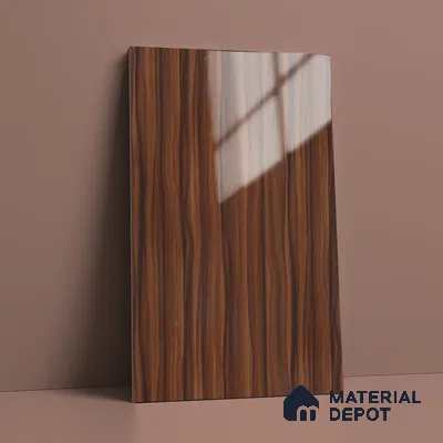 Wooden Look LM 19350 Wharthon Walnut 8 ft x 4 ft Glossy Finish Decorative Laminate - 1 mm | Suitable for TV Unit, Wardrobe, Kitchen Cabinets