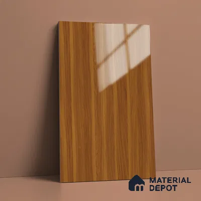 Wooden Look LM 19355 English Juglans 8 ft x 4 ft Glossy Finish Decorative Laminate - 1 mm | Suitable for TV Unit, Wardrobe, Kitchen Cabinets