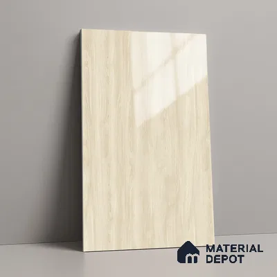 Wooden Look LM 19360 Baraki Walnut 8 ft x 4 ft Glossy Finish Decorative Laminate - 1 mm | Suitable for TV Unit, Wardrobe, Kitchen Cabinets