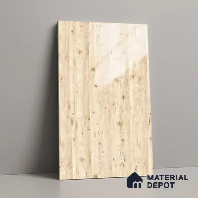 Wooden Look LM 19364 White Tyrol Pine 8 ft x 4 ft Glossy Finish Decorative Laminate - 1 mm | Suitable for TV Unit, Wardrobe, Kitchen Cabinets