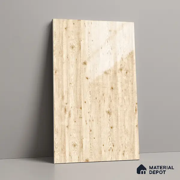 Wooden Look LM 19364 White Tyrol Pine 8 ft x 4 ft Glossy Finish Decorative Laminate - 1 mm | Suitable for TV Unit, Wardrobe, Kitchen Cabinets