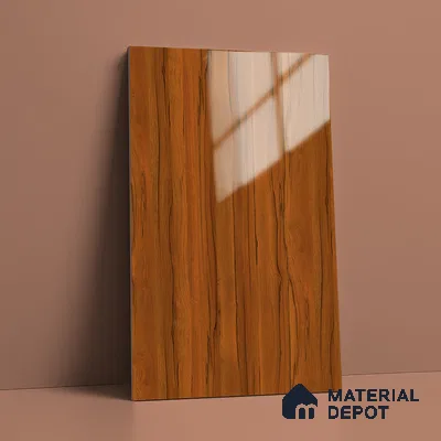 Wooden Look LM 19366 Apple Wood Usa 8 ft x 4 ft Glossy Finish Decorative Laminate - 1 mm | Suitable for TV Unit, Wardrobe, Kitchen Cabinets