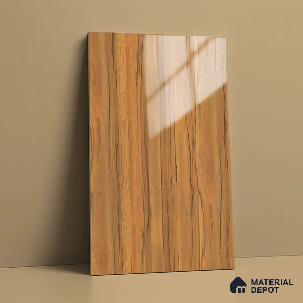 Wooden Look LM 19367 Apple Wood Uk 8 ft x 4 ft Glossy Finish Decorative Laminate - 1 mm | Suitable for TV Unit, Wardrobe, Kitchen Cabinets