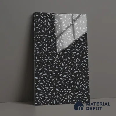 Patterned Look LM 19390 Grey Feather 8 ft x 4 ft Glossy Finish Decorative Laminate - 1 mm | Suitable for Bedroom, TV Unit, Wardrobe