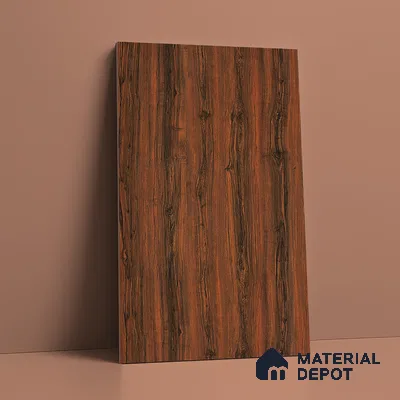 Wooden Look LM 19400 Caen Chestnut 8 ft x 4 ft Suede Finish Decorative Laminate - 1 mm | Suitable for TV Unit, Wardrobe, Kitchen Cabinets