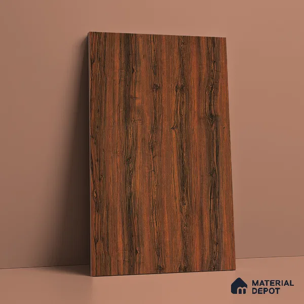 Wooden Look LM 19400 Caen Chestnut 8 ft x 4 ft Suede Finish Decorative Laminate - 1 mm | Suitable for TV Unit, Wardrobe, Kitchen Cabinets
