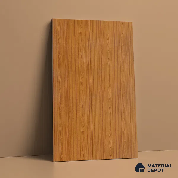 Wooden Look LM 19402 Nayana Teak 8 ft x 4 ft Suede Finish Decorative Laminate - 1 mm | Suitable for TV Unit, Wardrobe, Kitchen Cabinets