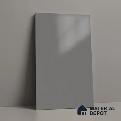 Solid Colors Look LM 23637 Silver Foil 8 ft x 4 ft Matte Finish Decorative Laminate - 1 mm | Suitable for Living Room, Kitchen, Office