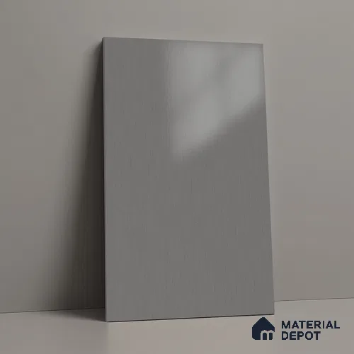 Solid Colors Look LM 23637 Silver Foil 8 ft x 4 ft Matte Finish Decorative Laminate - 1 mm | Suitable for Living Room, Kitchen, Office