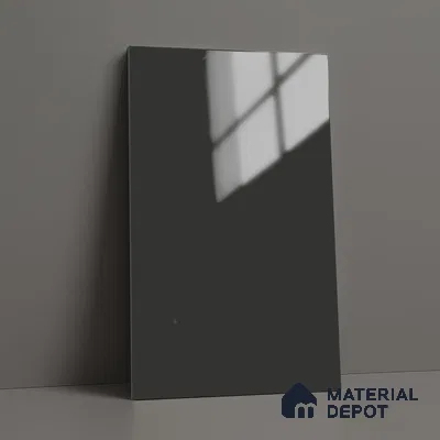 LM 19439 Stone Grey Solid Color Glossy Finish 8 ft x 4 ft Decorative Laminate - 1 mm | Suitable for Living Room, Kitchen, Office