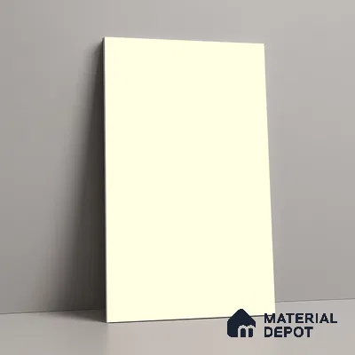 LM 19441 H Off White Solid Color Matte Finish 8 ft x 4 ft Decorative Laminate - 1 mm | Suitable for Living Room, Kitchen, Office